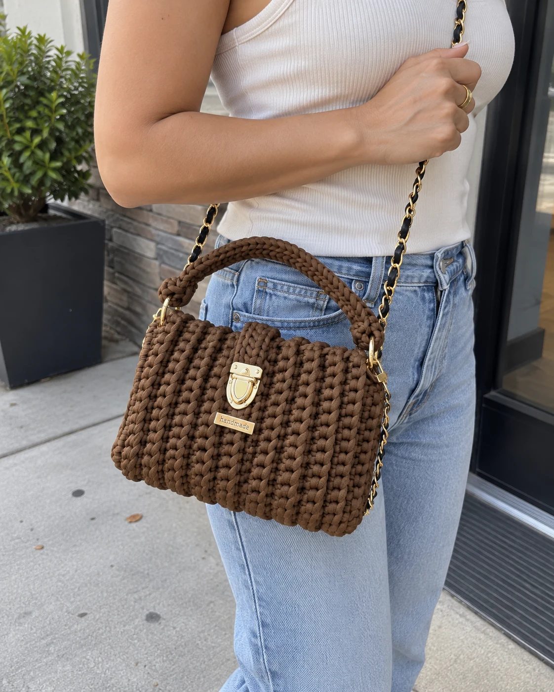 Photo of Cocoa chain-strap handbag