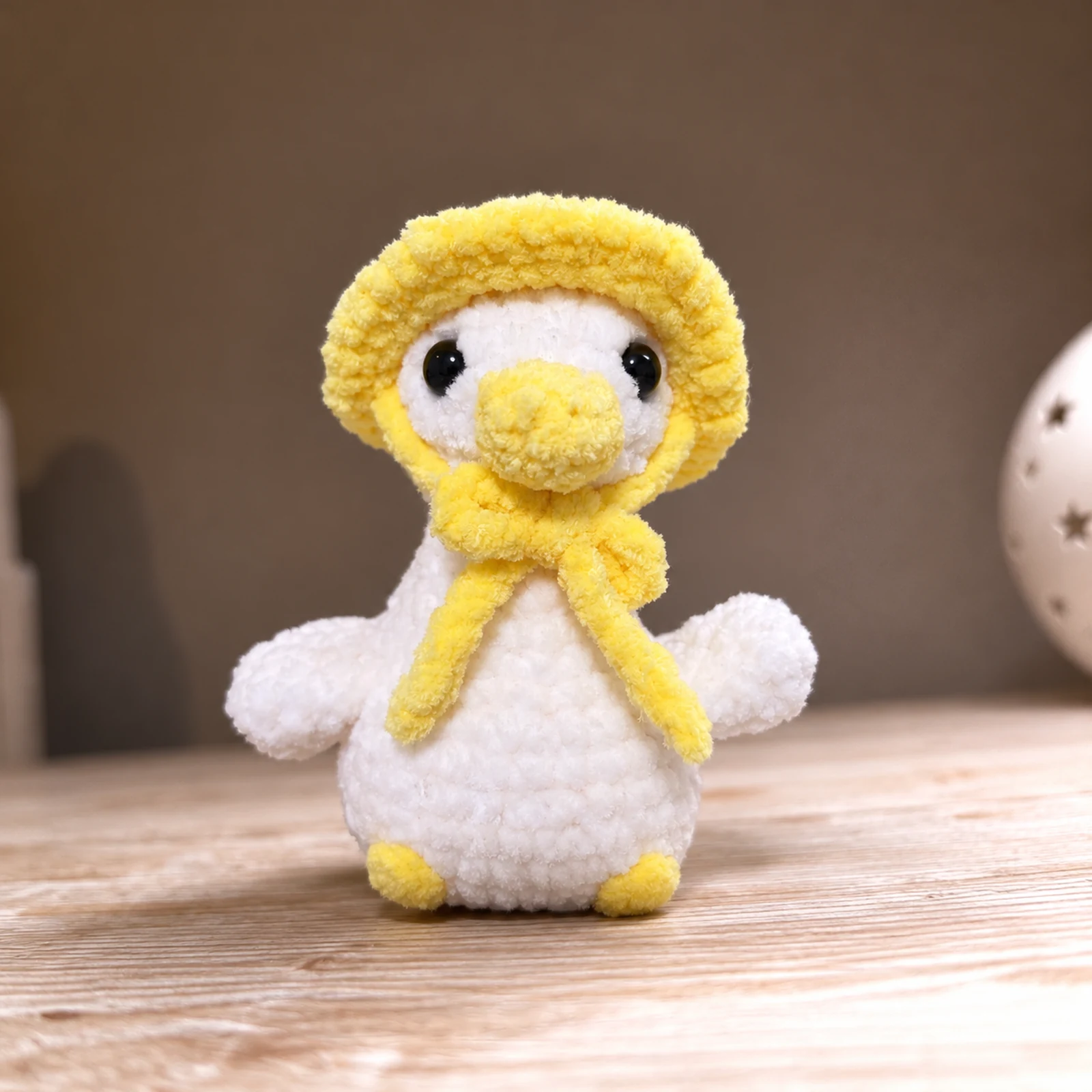 Photo of Yellow bonnet duck plush