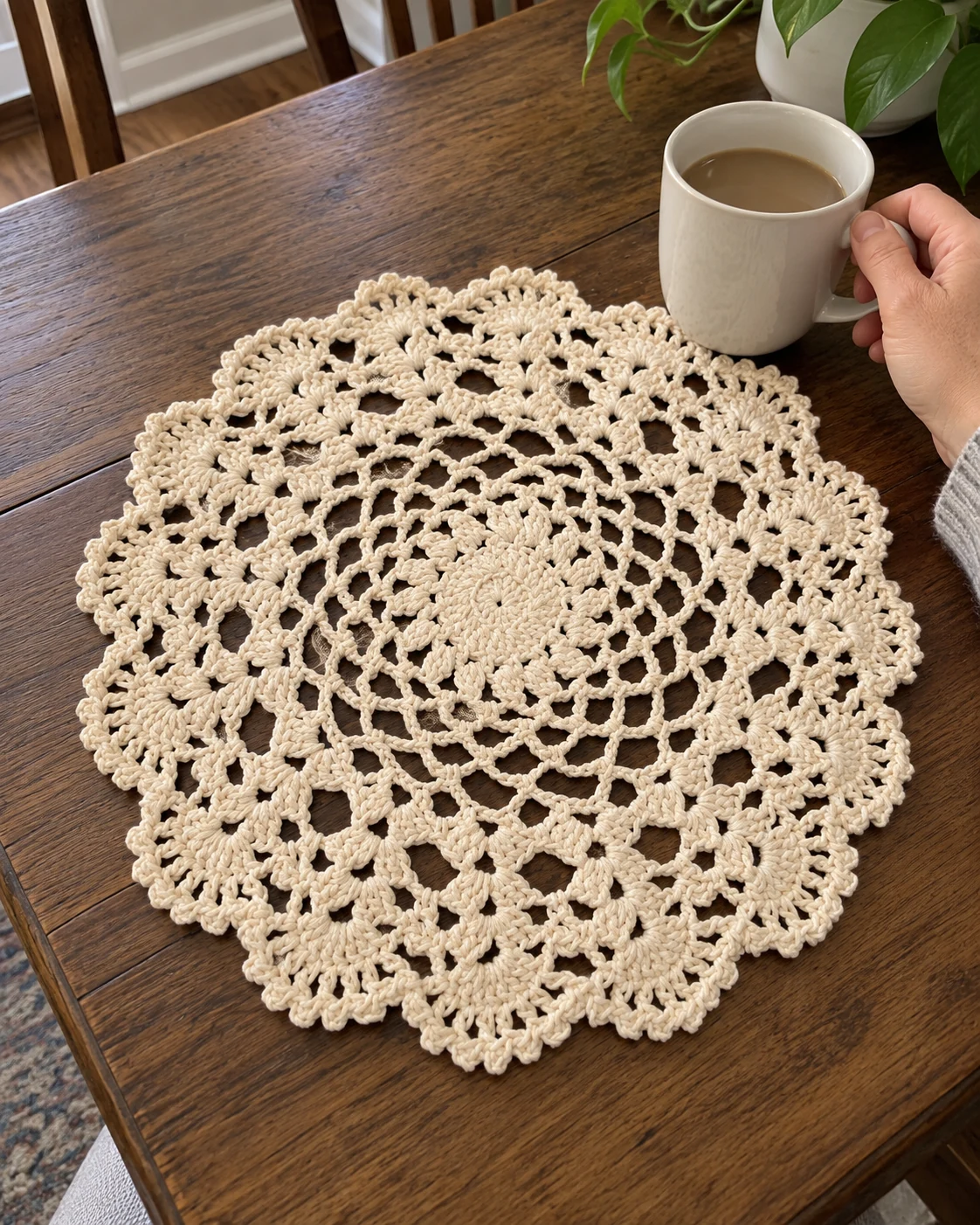 Photo of Ivory lace placemat