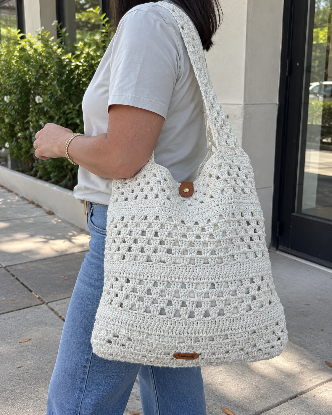 Photo of Off-white openwork tote